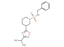 N-benzyl-3-(3-isopropyl-1,2,4-oxadiazol-5-yl)piperidine-1-sulfonamide