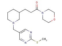4-[3-(1-{[2-(methylthio)-5-pyrimidinyl]methyl}-3-piperidinyl)propanoyl]morpholine