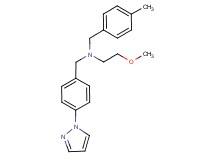 (2-methoxyethyl)(4-methylbenzyl)[4-(1H-pyrazol-1-yl)benzyl]amine
