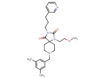 8-(3,5-dimethylbenzyl)-1-(2-methoxyethyl)-3-[3-(3-pyridinyl)propyl]-1,3,8-triazaspiro[4.5]decane-2,4-dione