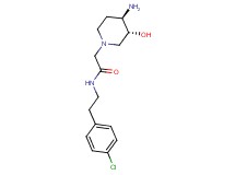 2-[(3R*,4R*)-4-amino-3-hydroxypiperidin-1-yl]-N-[2-(4-chlorophenyl)ethyl]acetamide