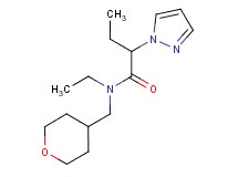 N-ethyl-2-(1H-pyrazol-1-yl)-N-(tetrahydro-2H-pyran-4-ylmethyl)butanamide