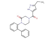 1-(2-biphenylyl)-4-[(3-ethyl-1H-pyrazol-5-yl)carbonyl]-2-piperazinone