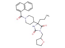 5-[1-(1-naphthoyl)-4-piperidinyl]-5-propyl-3-(tetrahydro-2-furanylmethyl)-2,4-imidazolidinedione