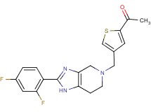1-(4-{[2-(2,4-difluorophenyl)-1,4,6,7-tetrahydro-5H-imidazo[4,5-c]pyridin-5-yl]methyl}-2-thienyl)ethanone