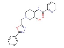 N-{(3R*,4R*)-3-hydroxy-1-[(5-phenyl-1,3,4-oxadiazol-2-yl)methyl]piperidin-4-yl}pyridine-2-carboxamide