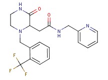 2-{3-oxo-1-[2-(trifluoromethyl)benzyl]-2-piperazinyl}-N-(2-pyridinylmethyl)acetamide