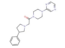 2-{4-[(3-phenylpyrrolidin-1-yl)acetyl]piperazin-1-yl}pyrazine