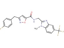 3-(4-fluorobenzyl)-N-{[1-methyl-5-(trifluoromethyl)-1H-benzimidazol-2-yl]methyl}-5-isoxazolecarboxamide