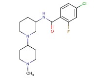 4-chloro-2-fluoro-N-(1'-methyl-1,4'-bipiperidin-3-yl)benzamide