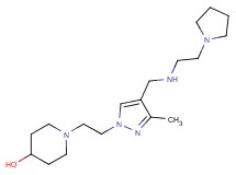 1-[2-(3-methyl-4-{[(2-pyrrolidin-1-ylethyl)amino]methyl}-1H-pyrazol-1-yl)ethyl]piperidin-4-ol