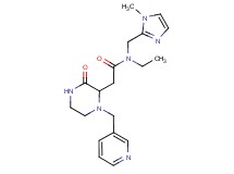 N-ethyl-N-[(1-methyl-1H-imidazol-2-yl)methyl]-2-[3-oxo-1-(3-pyridinylmethyl)-2-piperazinyl]acetamide