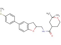 2,2-dimethyl-N-({5-[4-(methylthio)phenyl]-2,3-dihydro-1-benzofuran-2-yl}methyl)tetrahydro-2H-pyran-4-carboxamide