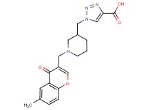 1-({1-[(6-methyl-4-oxo-4H-chromen-3-yl)methyl]piperidin-3-yl}methyl)-1H-1,2,3-triazole-4-carboxylic acid