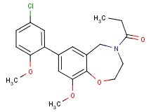 7-(5-chloro-2-methoxyphenyl)-9-methoxy-4-propionyl-2,3,4,5-tetrahydro-1,4-benzoxazepine