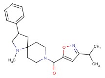 8-[(3-isopropyl-5-isoxazolyl)carbonyl]-1-methyl-3-phenyl-1,8-diazaspiro[4.5]decane
