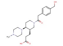 3-[(3R*,4S*)-1-{[4-(hydroxymethyl)phenyl]acetyl}-4-(4-methylpiperazin-1-yl)piperidin-3-yl]propanoic acid