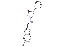 4-{[(6-methylimidazo[1,2-a]pyridin-2-yl)methyl]amino}-1-phenyl-2-pyrrolidinone