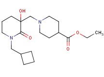 ethyl 1-{[1-(cyclobutylmethyl)-3-hydroxy-2-oxo-3-piperidinyl]methyl}-4-piperidinecarboxylate