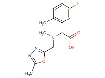 (5-fluoro-2-methylphenyl){methyl[(5-methyl-1,3,4-oxadiazol-2-yl)methyl]amino}acetic acid