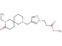 methyl 3-{4-[(8-ethyl-9-oxo-2,8-diazaspiro[5.5]undec-2-yl)methyl]-1H-pyrazol-1-yl}propanoate