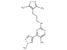 N-[3-(3,5-dimethylisoxazol-4-yl)propyl]-5-methyl-4-(1-methyl-1H-pyrazol-4-yl)pyrimidin-2-amine
