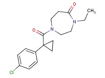 1-{[1-(4-chlorophenyl)cyclopropyl]carbonyl}-4-ethyl-1,4-diazepan-5-one