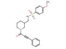4-methoxy-N-{[1-(3-phenyl-2-propynoyl)-3-piperidinyl]methyl}benzenesulfonamide