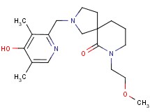 2-[(4-hydroxy-3,5-dimethyl-2-pyridinyl)methyl]-7-(2-methoxyethyl)-2,7-diazaspiro[4.5]decan-6-one