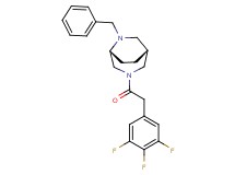 (1R*,5R*)-6-benzyl-3-[(3,4,5-trifluorophenyl)acetyl]-3,6-diazabicyclo[3.2.2]nonane