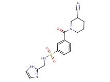3-[(3-cyanopiperidin-1-yl)carbonyl]-N-(1H-imidazol-2-ylmethyl)benzenesulfonamide