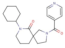 7-cyclohexyl-2-isonicotinoyl-2,7-diazaspiro[4.5]decan-6-one