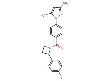 1-(4-{[2-(4-fluorophenyl)-1-azetidinyl]carbonyl}phenyl)-3,5-dimethyl-1H-pyrazole