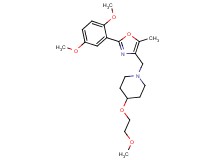 1-{[2-(2,5-dimethoxyphenyl)-5-methyl-1,3-oxazol-4-yl]methyl}-4-(2-methoxyethoxy)piperidine