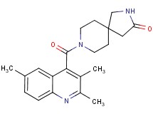 8-[(2,3,6-trimethylquinolin-4-yl)carbonyl]-2,8-diazaspiro[4.5]decan-3-one