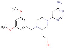 2-[4-(6-amino-4-pyrimidinyl)-1-(3,5-dimethoxybenzyl)-2-piperazinyl]ethanol