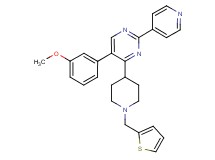 5-(3-methoxyphenyl)-2-(4-pyridinyl)-4-[1-(2-thienylmethyl)-4-piperidinyl]pyrimidine