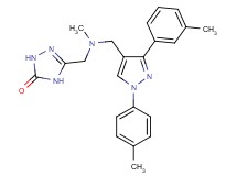 5-[(methyl{[3-(3-methylphenyl)-1-(4-methylphenyl)-1H-pyrazol-4-yl]methyl}amino)methyl]-2,4-dihydro-3H-1,2,4-triazol-3-one