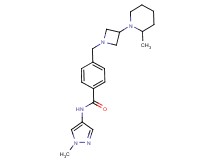 4-{[3-(2-methylpiperidin-1-yl)azetidin-1-yl]methyl}-N-(1-methyl-1H-pyrazol-4-yl)benzamide