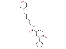 1-cyclopentyl-N-[5-(4-morpholinyl)pentyl]-6-oxo-3-piperidinecarboxamide