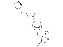 (1S*,5R*)-3-[(3,5-dimethyl-4-isoxazolyl)methyl]-6-[4-(1H-imidazol-1-yl)butanoyl]-3,6-diazabicyclo[3.2.2]nonane