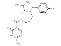 5-{[4-(4-fluorobenzyl)-3-isopropyl-1,4-diazepan-1-yl]carbonyl}-2-methyl-4(3H)-pyrimidinone