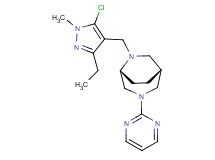 (1R*,5R*)-6-[(5-chloro-3-ethyl-1-methyl-1H-pyrazol-4-yl)methyl]-3-(2-pyrimidinyl)-3,6-diazabicyclo[3.2.2]nonane