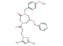 4-[3-(3,5-dimethyl-1H-pyrazol-1-yl)propanoyl]-1-(4-methoxybenzyl)-6-(4-pyridinylmethoxy)-1,4-diazepan-2-one