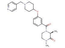 (3S)-1,3-dimethyl-4-(3-{[1-(4-pyridinylmethyl)-4-piperidinyl]oxy}benzoyl)-2-piperazinone