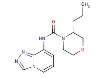 3-propyl-N-[1,2,4]triazolo[4,3-a]pyridin-8-ylmorpholine-4-carboxamide