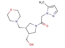 [(3R*,4R*)-1-[(5-methyl-1H-pyrazol-1-yl)acetyl]-4-(morpholin-4-ylmethyl)pyrrolidin-3-yl]methanol