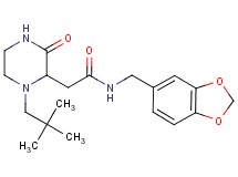 N-(1,3-benzodioxol-5-ylmethyl)-2-[1-(2,2-dimethylpropyl)-3-oxo-2-piperazinyl]acetamide