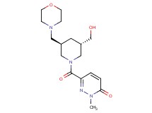6-{[(3S*,5R*)-3-(hydroxymethyl)-5-(4-morpholinylmethyl)-1-piperidinyl]carbonyl}-2-methyl-3(2H)-pyridazinone