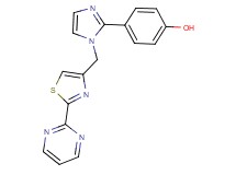 4-{1-[(2-pyrimidin-2-yl-1,3-thiazol-4-yl)methyl]-1H-imidazol-2-yl}phenol